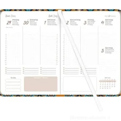 Agenda settimanale 12 mesi 2026 Lady Journal Oriental Pattern cm 10,7x15,2