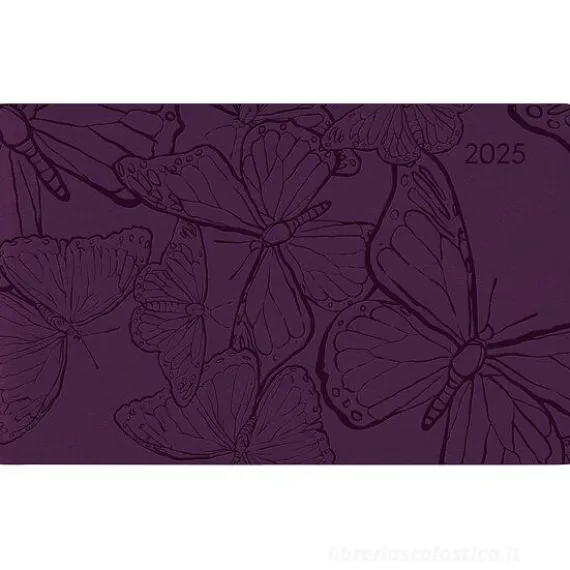 Agenda settimanale 12 mesi 2025 Ladytimer TO GO Deluxe Purple