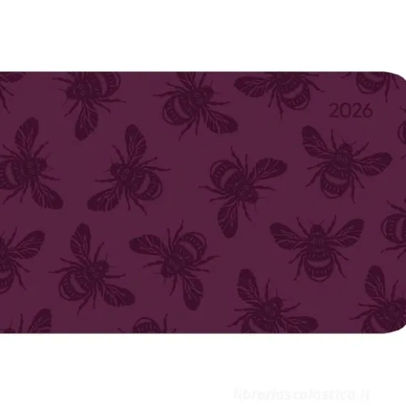 Agenda settimanale 12 mesi 2026 Ladytimer TO GO Deluxe Purple cm 15x8,7
