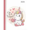Agenda settimanale 12 mesi 2025 Lady Journal Unicorn