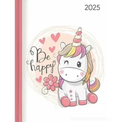 Agenda settimanale 12 mesi 2025 Lady Journal Unicorn