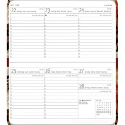 Agenda settimanale 12 mesi 2026 Ladytimer Pad Pattern cm 15,6x9