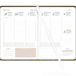 Agenda settimanale 12 mesi 2026 Lady Journal Klimt cm 10,7x15,2