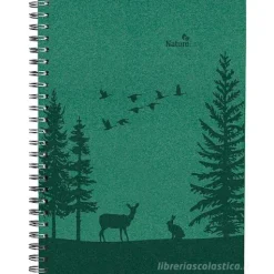 Agenda settimanale 12 mesi 2025 spiralata Nature Line Forest cm 15x21