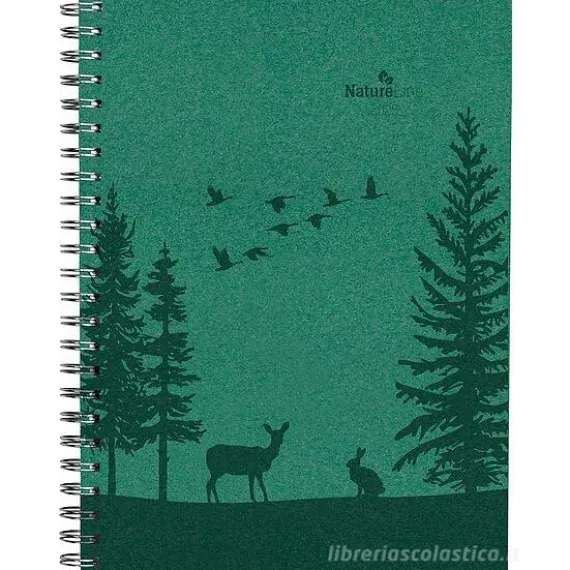 Agenda settimanale 12 mesi 2025 spiralata Nature Line Forest cm 15x21