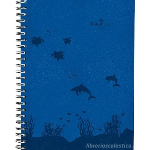 Agenda settimanale 12 mesi 2025 spiralata Nature Line Ocean cm 15x21