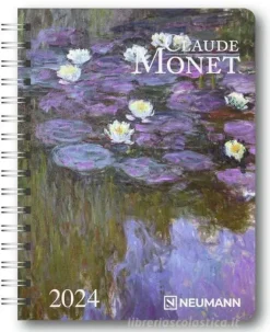 Agenda settimanale spiralata 2024 Claude Monet Diary cm 16,5x21,6