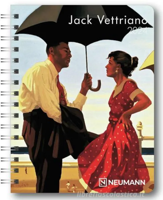 Agenda settimanale spiralata 2024 Jack Vettriano Diary cm 16,5x21,6