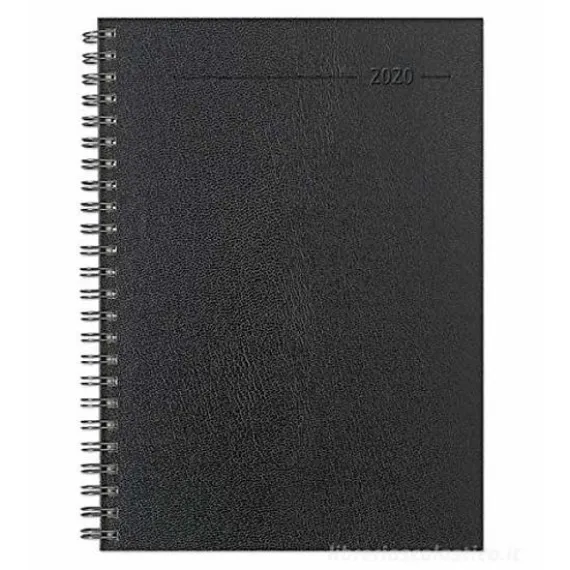 Agenda settimanale spiralata 2020 Wire-O Tucson Balacron Black