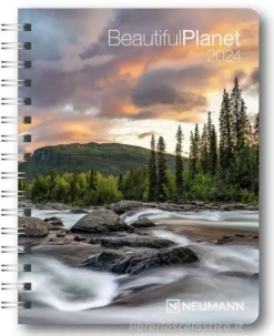 Agenda settimanale spiralata 2024 Beautiful Planet Diary cm 16,5x21,6