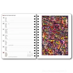 Agenda settimanale spiralata 2025 James Rizzi Diary cm 16,5x21,6