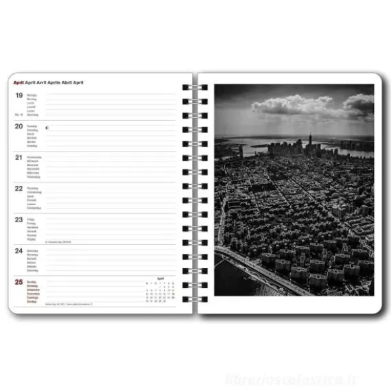 Agenda settimanale spiralata 2025 New York Diary cm 16,5x21,6