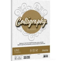 Album 50 fogli bianchi formato A4 120 gr Calligraphy Lino