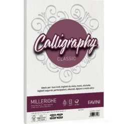 Album 50 fogli bianchi ruvidi formato A4 200 gr Calligraphy Millerighe