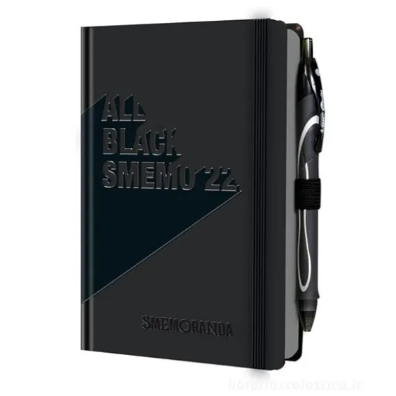 All Black Smemo 2022. Diario 12 mesi settimanale con penna in omaggio