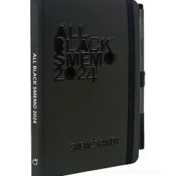 All Black Smemo 2024. Diario 12 mesi settimanale con penna in omaggio