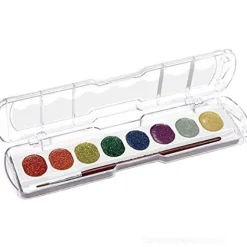 Astuccio acquerelli Giotto Glitter 8 colori con pennello
