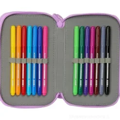 Astuccio Completo Organizzato 3 scomparti K-pop Demon Hunters Rosa