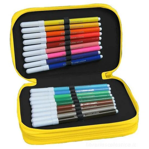 Astuccio completo Sketch giallo fluo