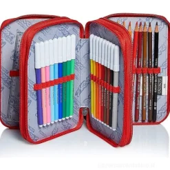 Astuccio completo triplo scomparto Bright College
