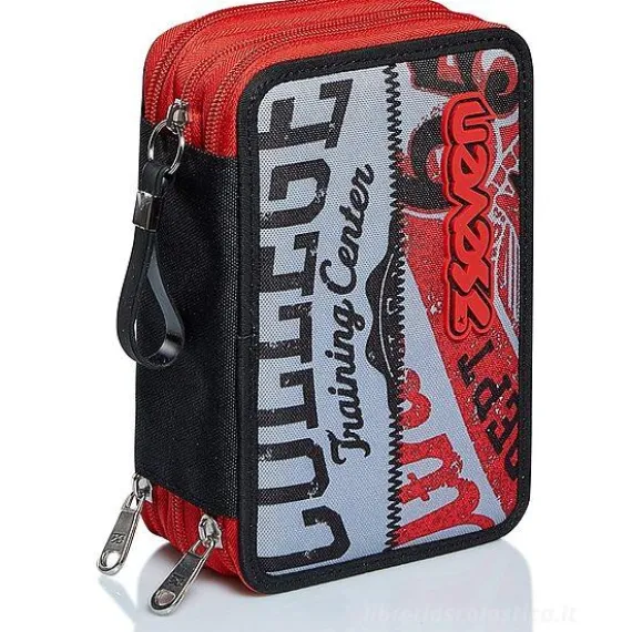 Astuccio completo triplo scomparto Bright College