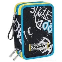 Astuccio completo triplo scomparto Abstract Graffiti Boy Jet Black
