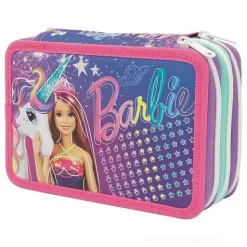Astuccio completo triplo scomparto Barbie