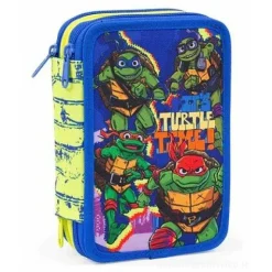 Astuccio completo triplo scomparto Tartarughe Ninja