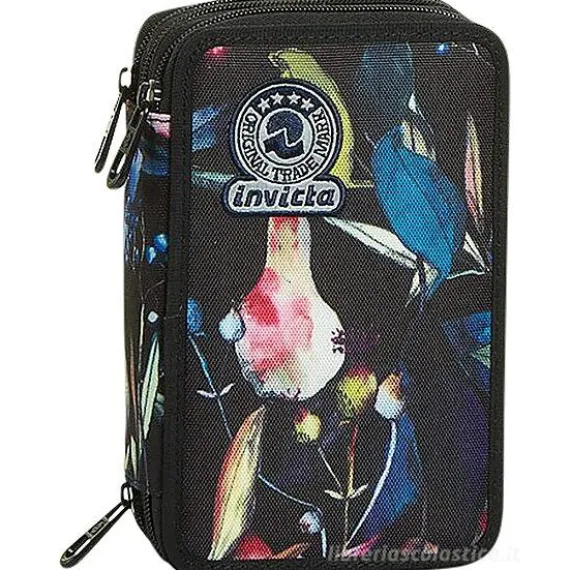 Astuccio completo triplo scomparto Invicta Wildflowers