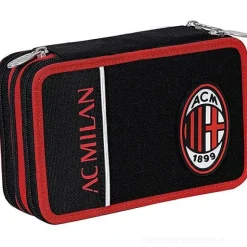 Astuccio completo triplo scomparto AC Milan
