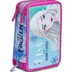 Astuccio completo triplo scomparto Frozen Elsa