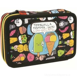 Astuccio completo triplo scomparto Pera Toons
