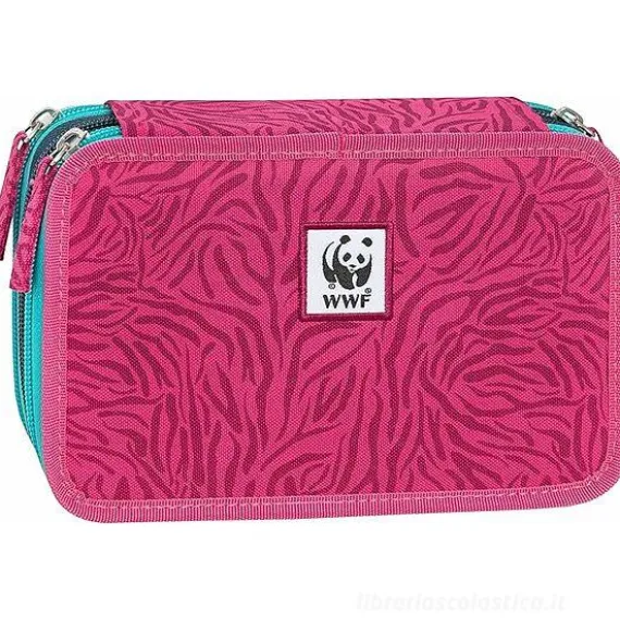 Astuccio completo 3 zip WWF panda