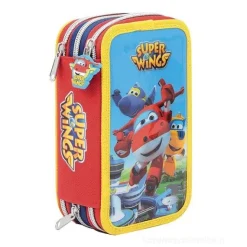 Astuccio con triplo scomparto e accessori Super Wings