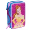 Astuccio con triplo scomparto e accessori Disney La Bella e la Bestia