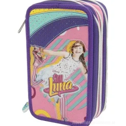 Astuccio con triplo scomparto e accessori Soy Luna