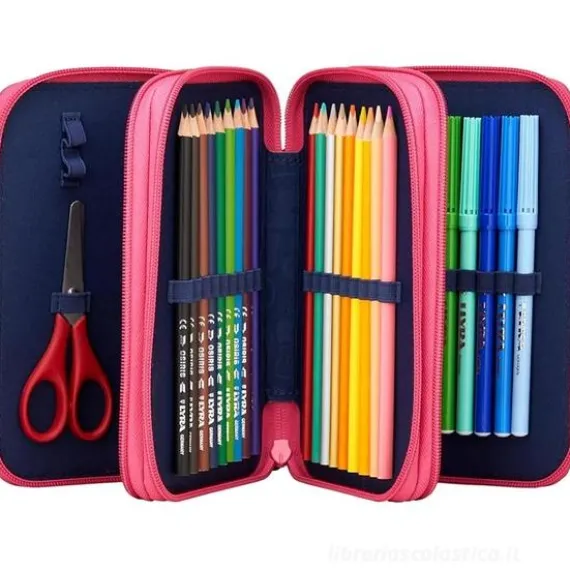 Astuccio Ergobag 3 scomparti FlowBear World completo
