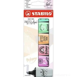 Astuccio 6 evidenziatori Stabilo Boss Mini Pastellove 2.0