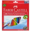Astuccio 24 matite colorate a sezione triangolare Eco con temperino e mina extra resistente