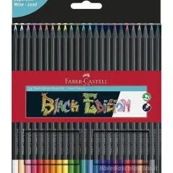 Astuccio 24 matite colorate Black Edition