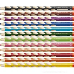 Astuccio 12 matite colorate ergonomiche per destrorsi Easy Start con temperino