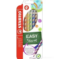 Astuccio 6 matite colorate ergonomiche per destrorsi Easy Start