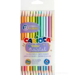 Astuccio 12 matite colorate Pastel Bi-Color
