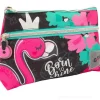 Astuccio maxi bustina 2 scomparti GoPop Flamingo