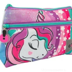Astuccio maxi bustina 2 scomparti GoPop Unicorn