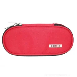Astuccio ovale organizzato monocolore Comix. Rosso