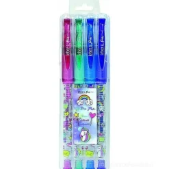 Astuccio 4 penne a gel con inchiostro glitterato e profumato