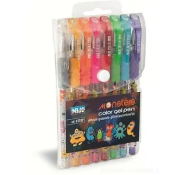 Astuccio 8 penne a gel glitterate e profumate