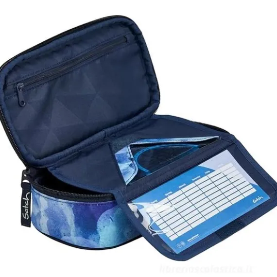 Astuccio Satch rigido extra large con divisorio portapenne e finestra per l'orario Blurry Sky