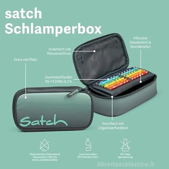Astuccio Satch rigido extra large con divisorio portapenne e finestra per l'orario Blurry Sky